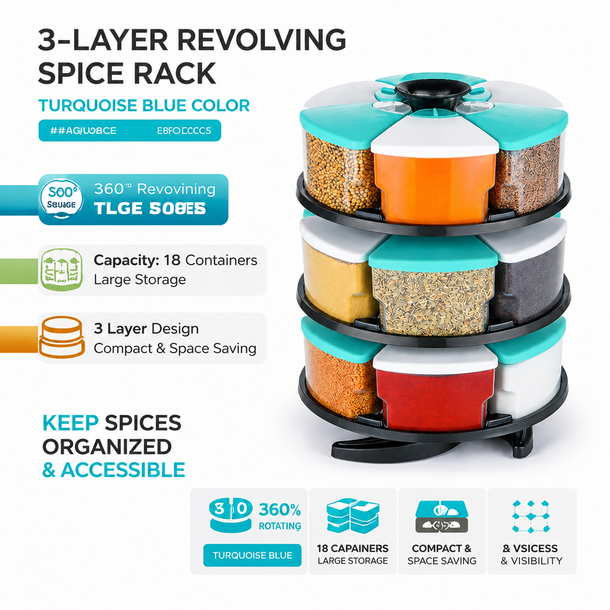 3 LAYER SPICE RACKS